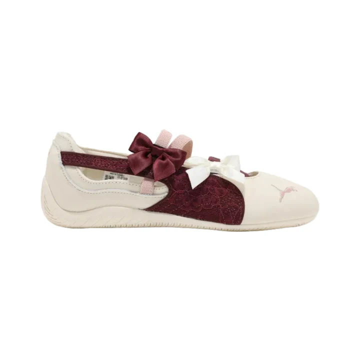 PUMA-Speedcat-Ballet-Lace-womens-Frosted-Ivory-Ruby-Shimmer PUMA Speedcat Ballet Lace women's Frosted Ivory Ruby Shimmer - Image 1