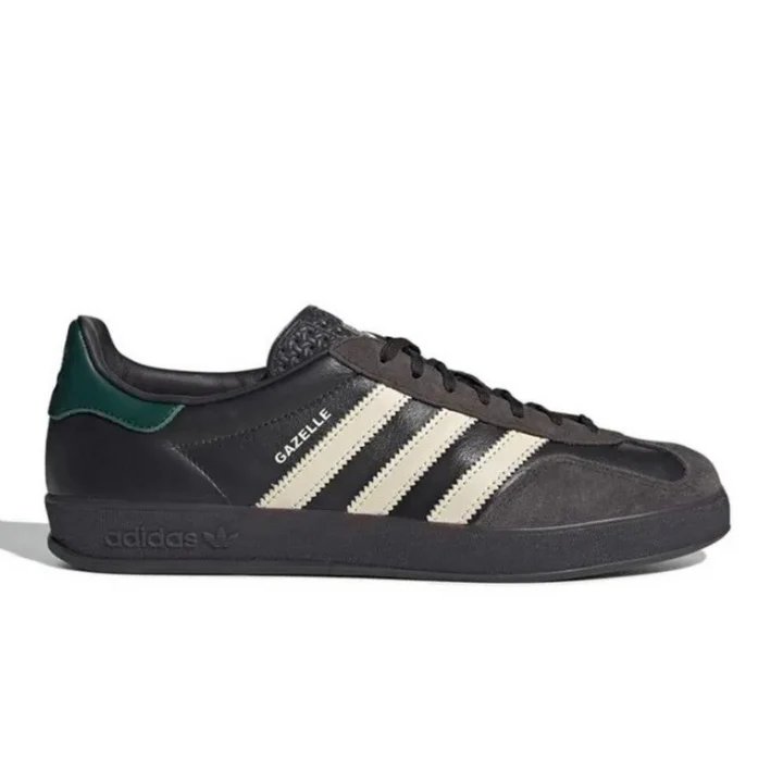 87E2091A-F946-49B9-ACFC-523B377738F1 Adidas Gazelle Indoor – Leather 'Black Brown Green' - Image 1