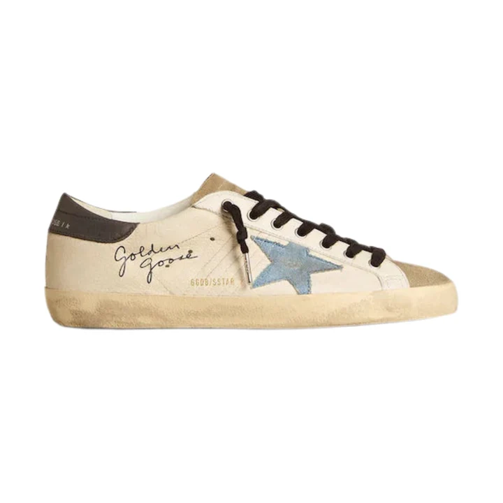 1_23606b63-cdc4-45b0-957c-faa046d7bb90 Golden goose Super-Star in nappa leather with light blue suede star and gray leather heel tab - Image 1