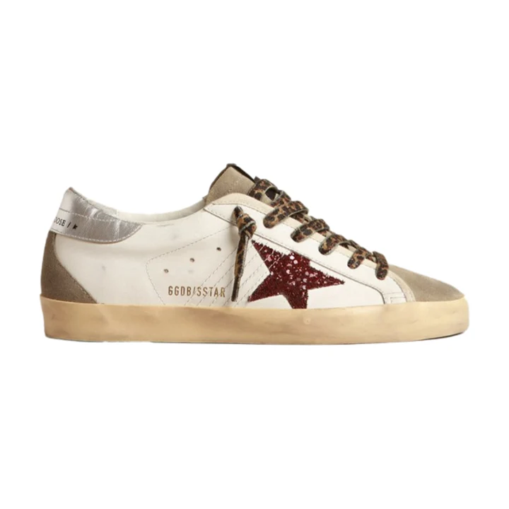 1_b6b03f9d-5181-4028-b5d7-ce741eb09e3c Golden Goose White Grey Red Glitter Women’s Shoes - Image 1