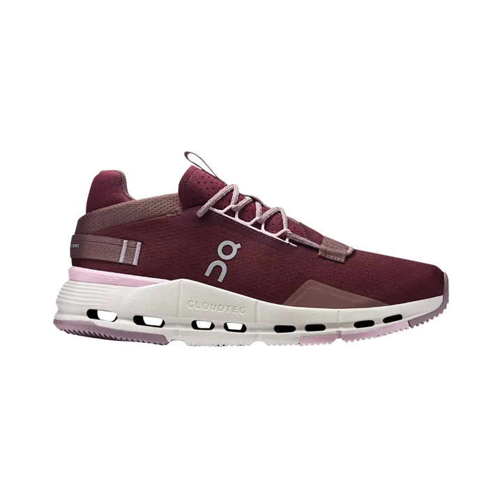1_e1898e77-9930-4ef5-b9c0-5093d2fcadf3 On Running Women's Cloudnova 2 in Maroon/Peony - Image 1