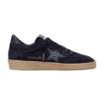 Golden Goose Ball Star in dark blue suede with dark blue glitter star(women)