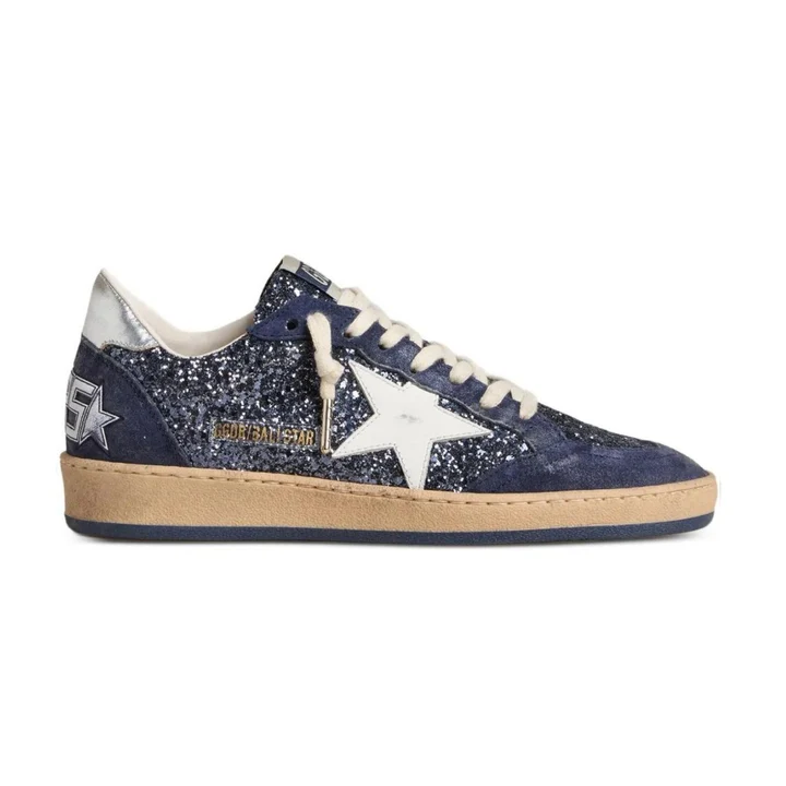 E15E2077-B15F-4A20-BD3C-0FBF89BDAF27 Golden Goose Ball Star in Blue with leather star and metallic leather heel tab(women) - Image 1