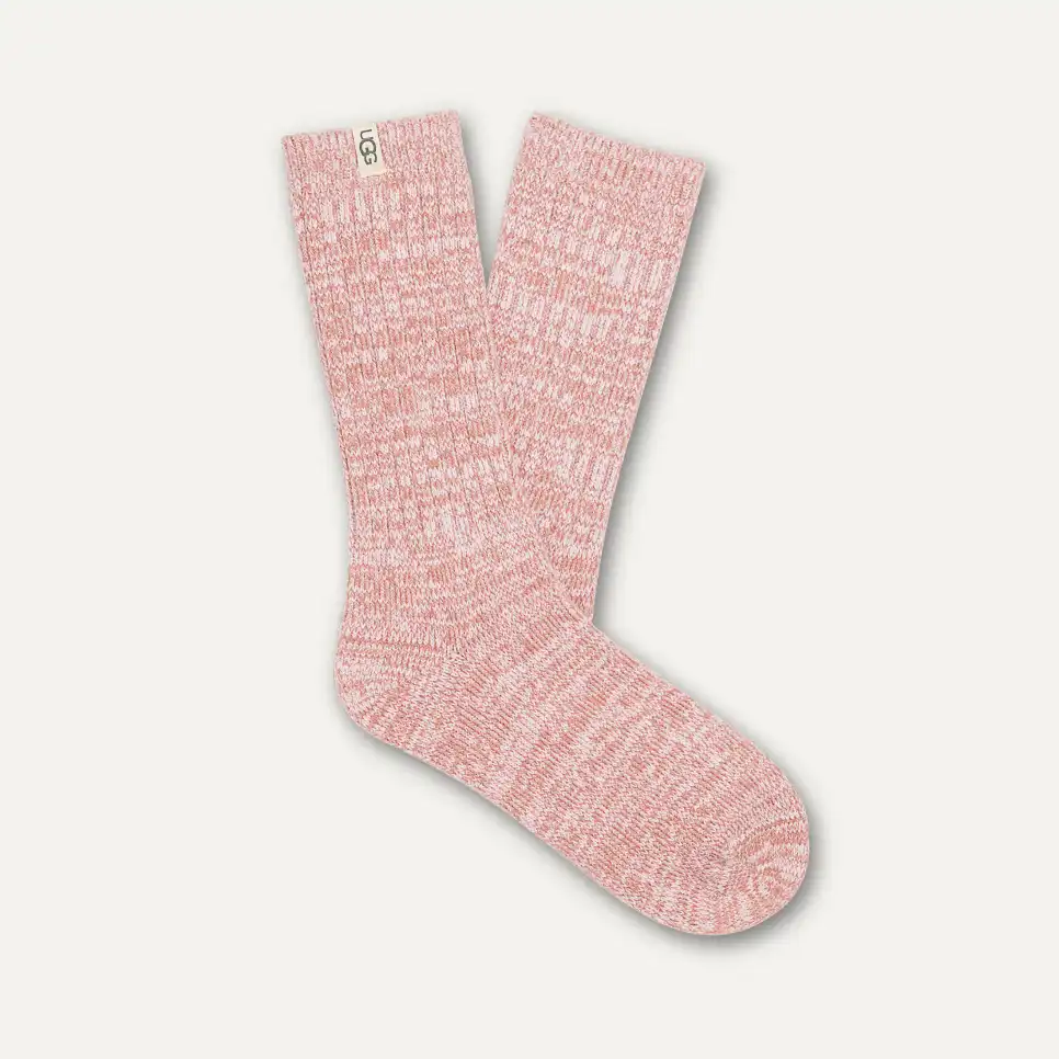 1014832-DUS_1 Women's Rib Knit Slouchy Crew Sock dusk - Image 1
