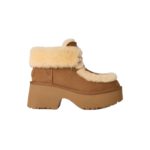 Esmee shearling lace-up boots chestnut